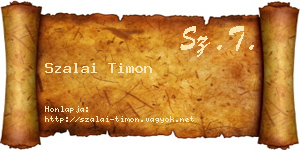 Szalai Timon névjegykártya